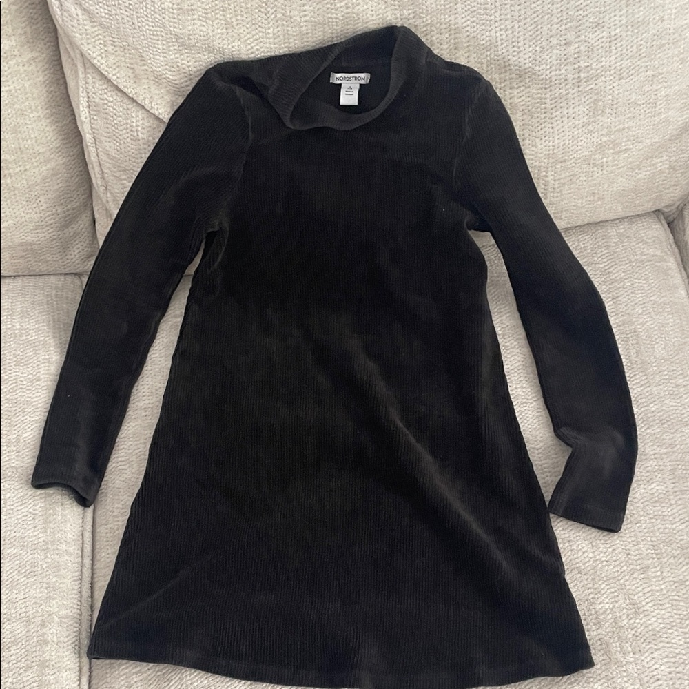 Nordstrom Black Ribbed Knit Sweater